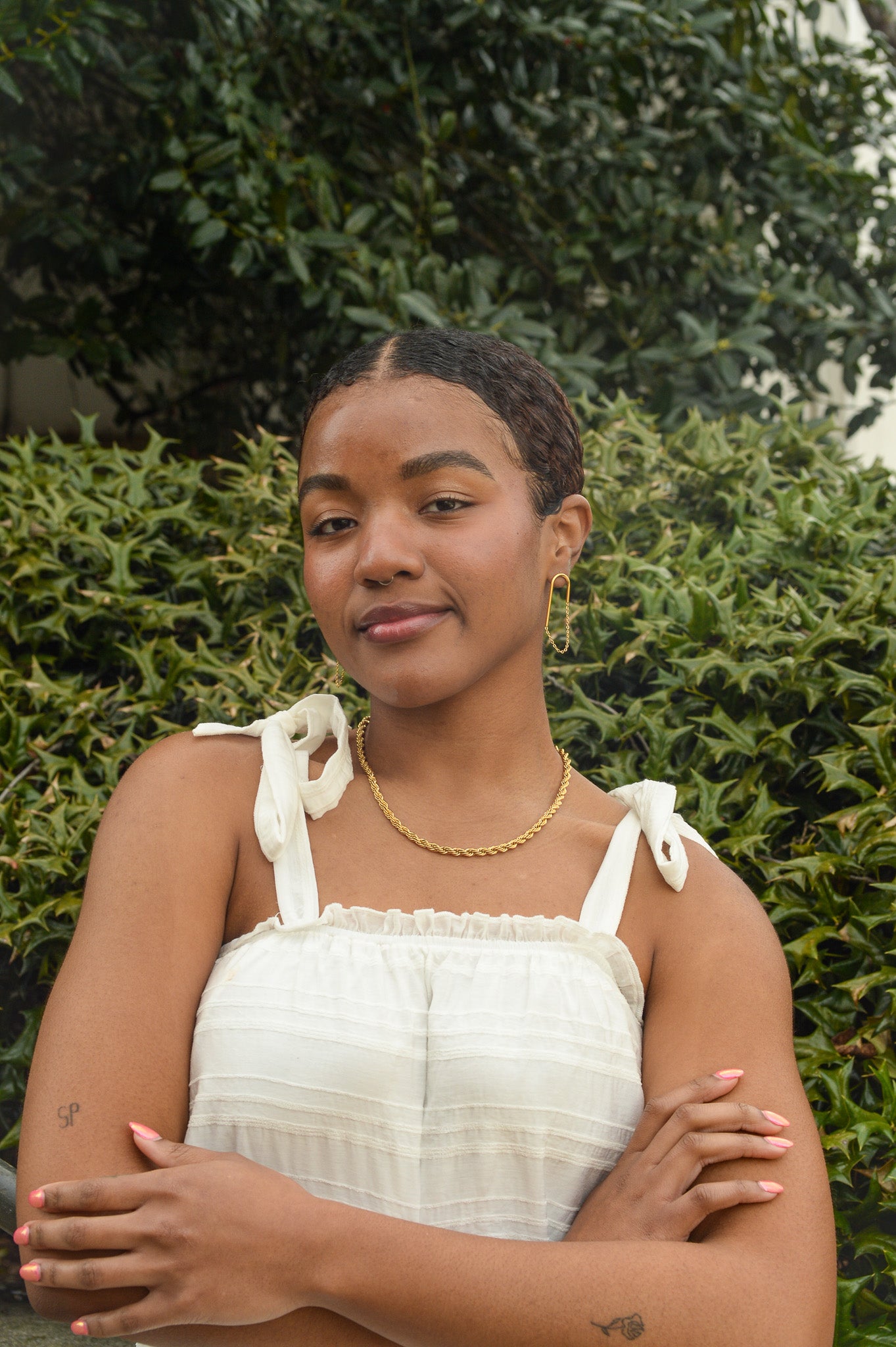 Delicate Titanium Chain Dangle