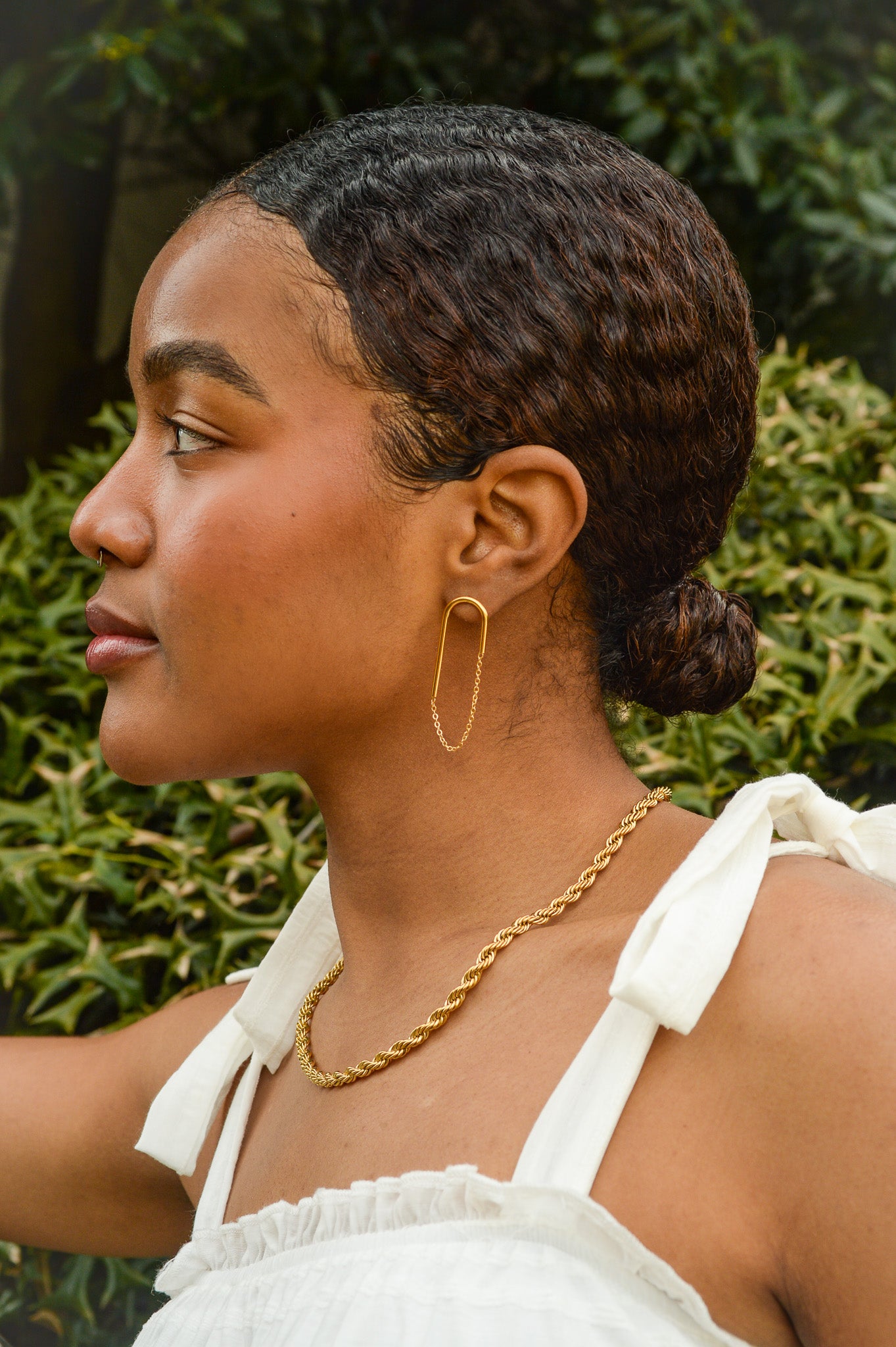 Delicate Titanium Chain Dangle