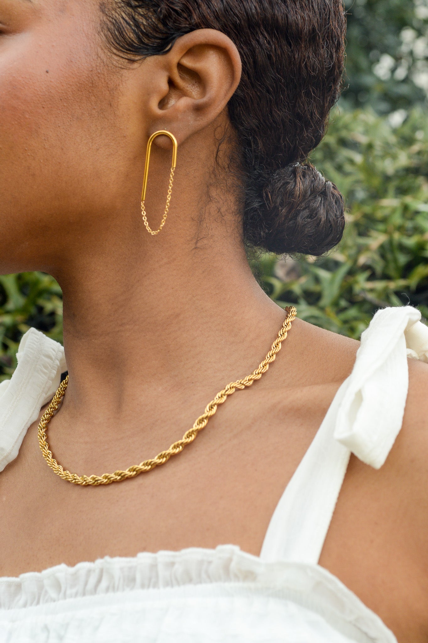 Delicate Titanium Chain Dangle