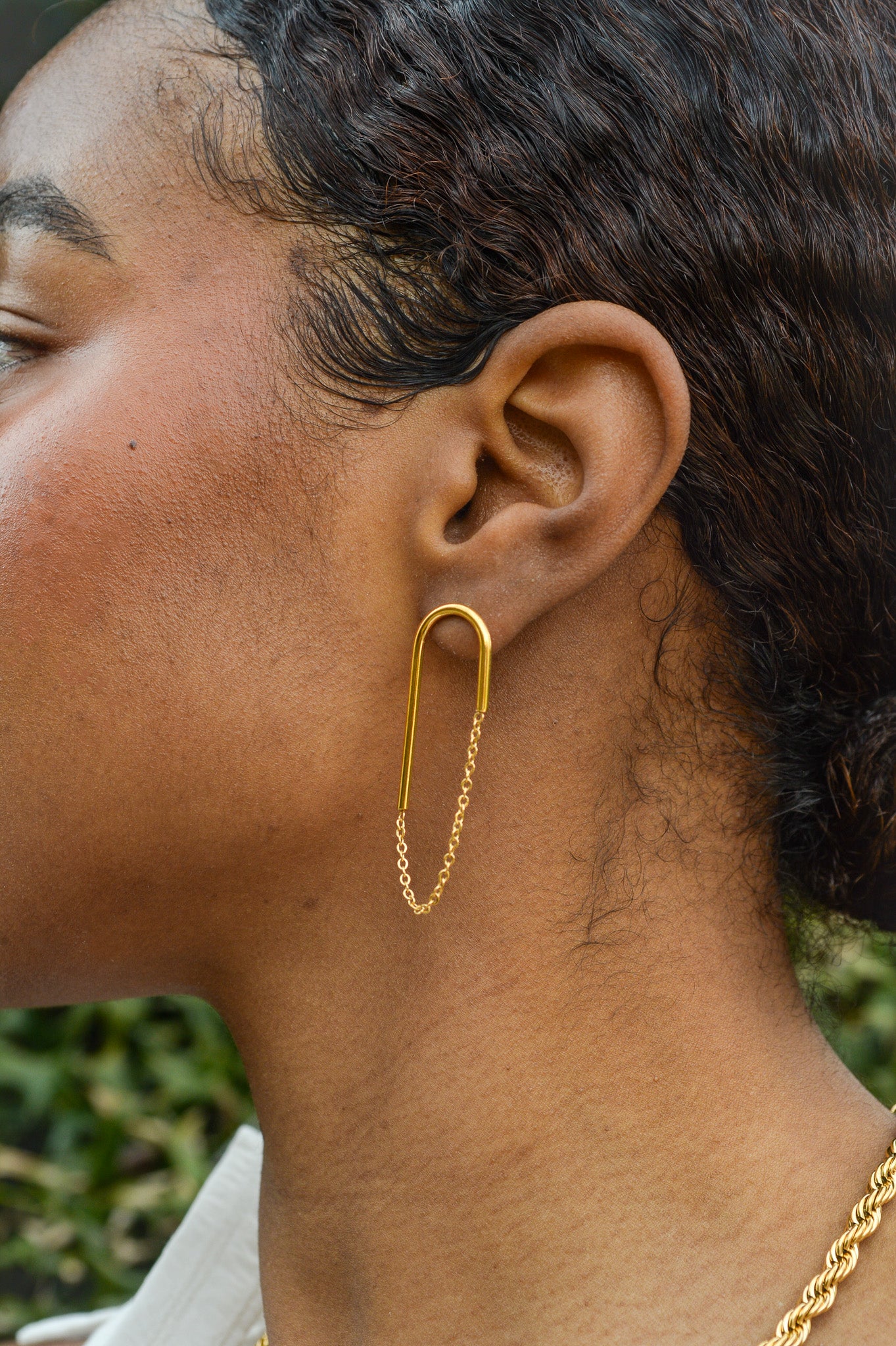 Delicate Titanium Chain Dangle