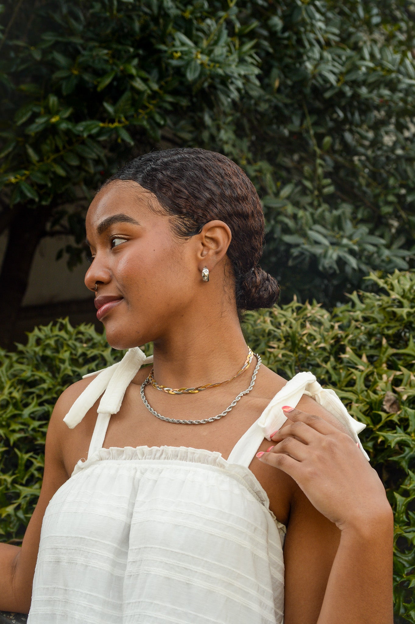 Braided Mixed Metal Titanium Necklace