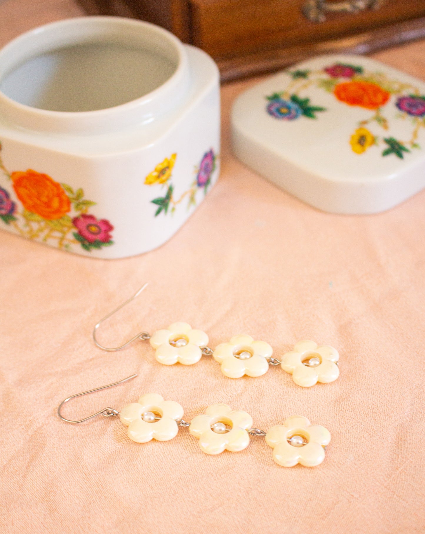 Summer Flower Acrylic Dangle Earrings