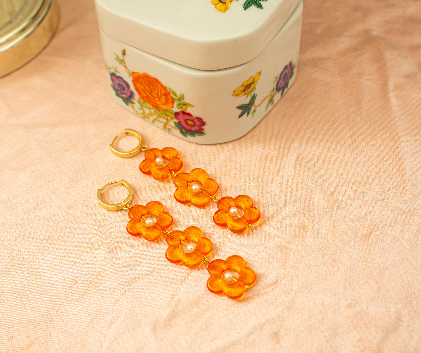 Summer Flower Acrylic Dangle Earrings