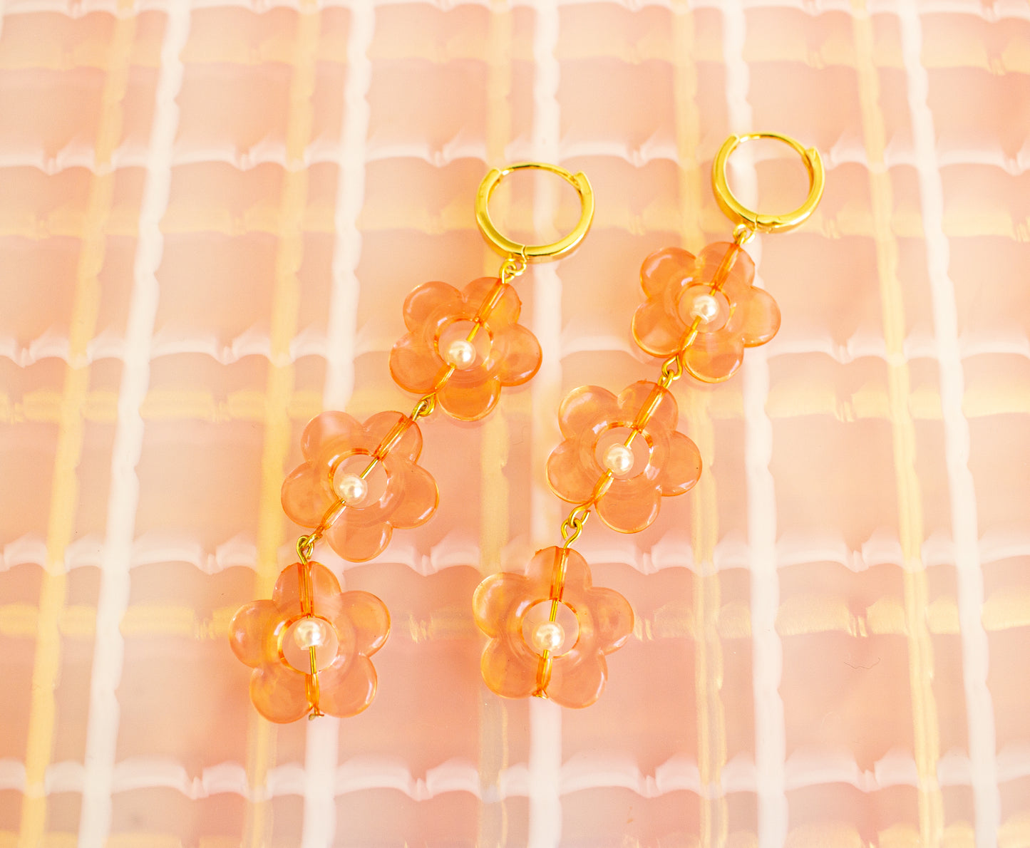 Summer Flower Acrylic Dangle Earrings