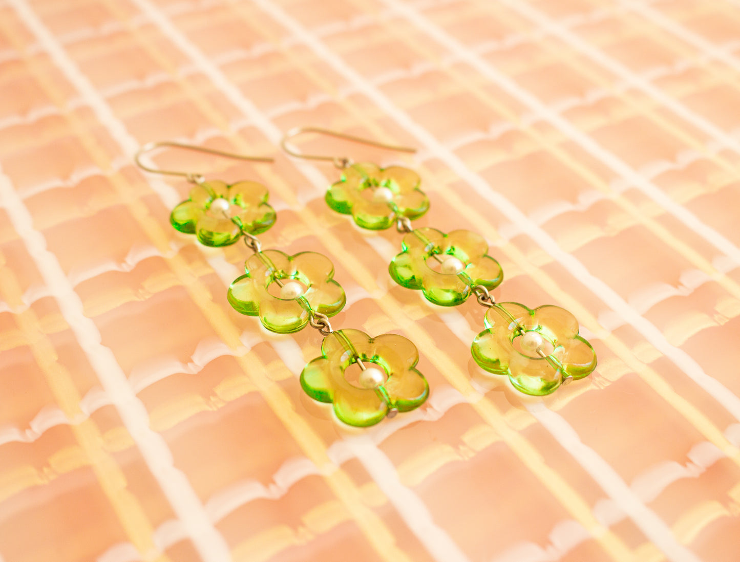 Summer Flower Acrylic Dangle Earrings