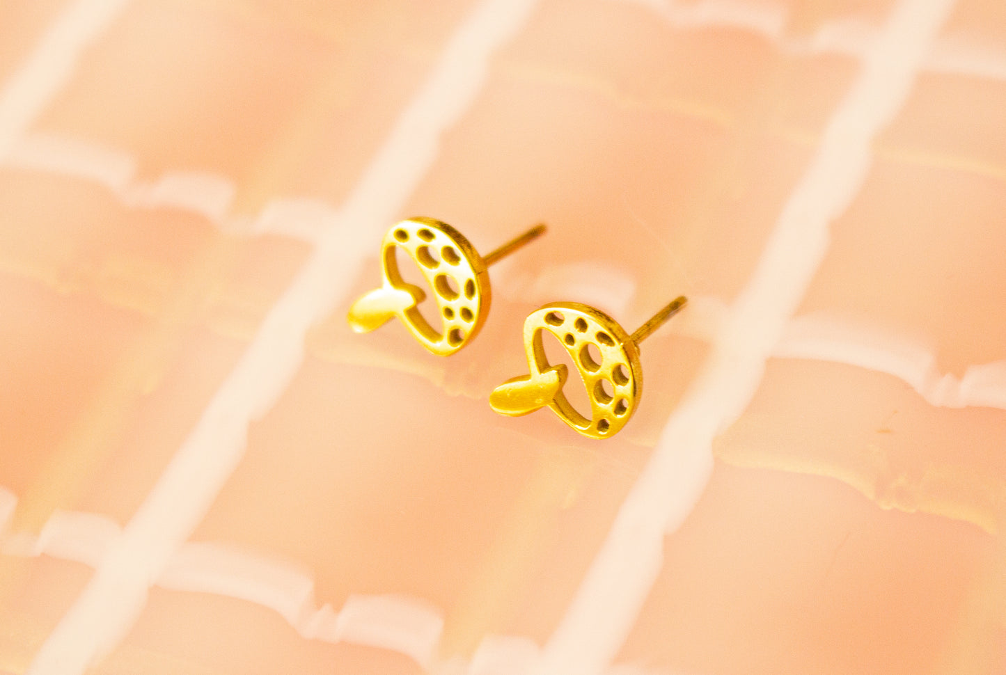 Tiny Mushroom Earrings