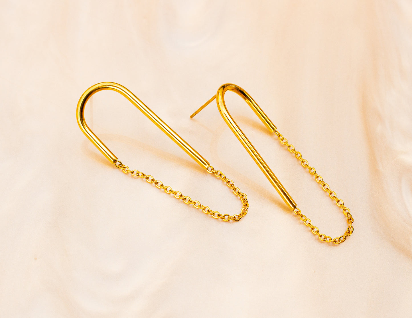 Delicate Titanium Chain Dangle