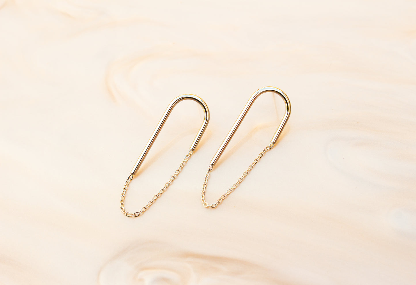 Delicate Titanium Chain Dangle