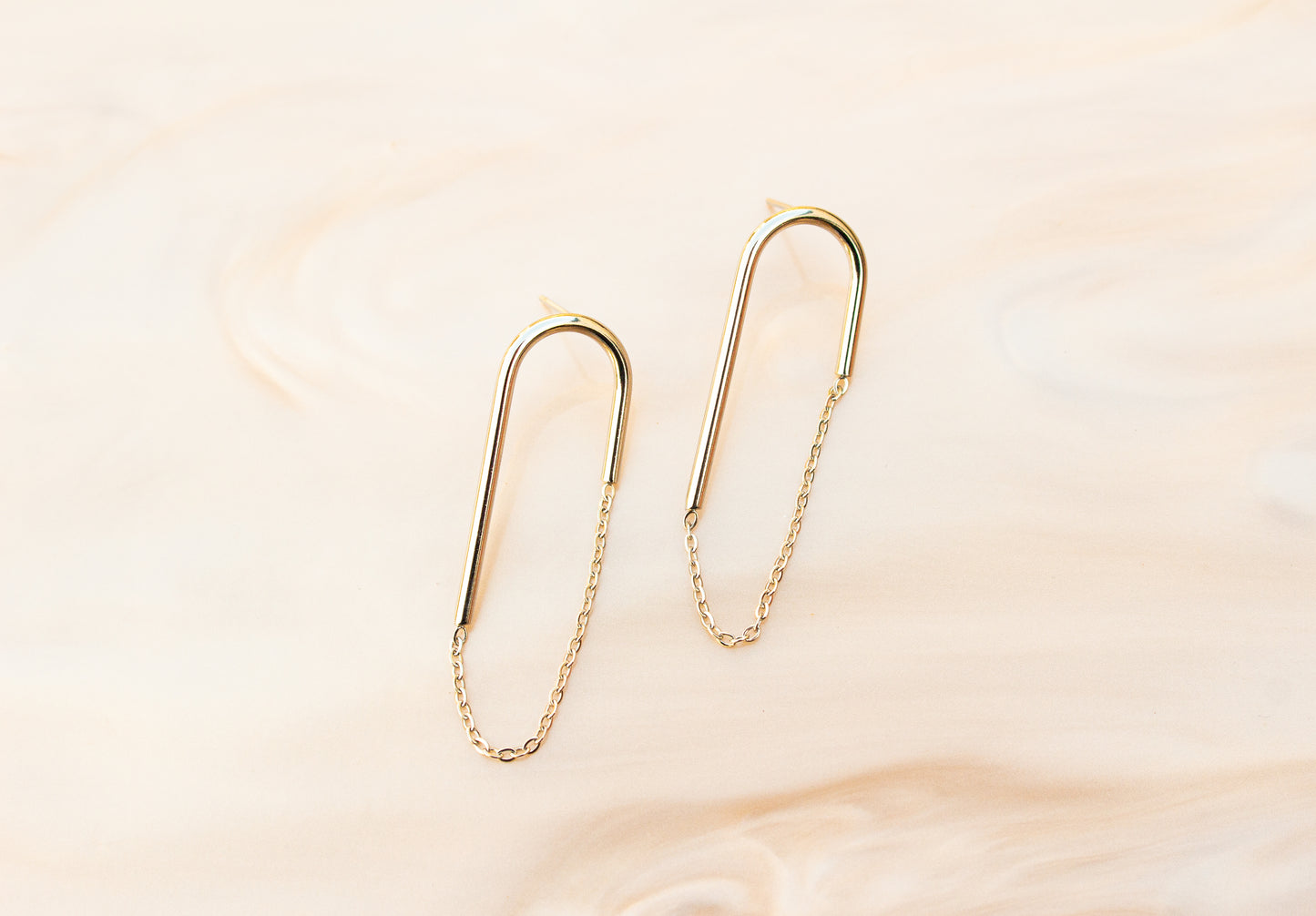 Delicate Titanium Chain Dangle