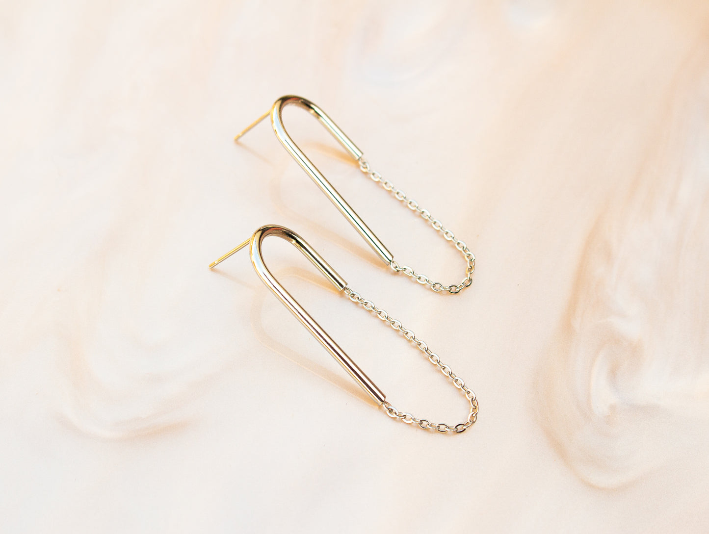 Delicate Titanium Chain Dangle