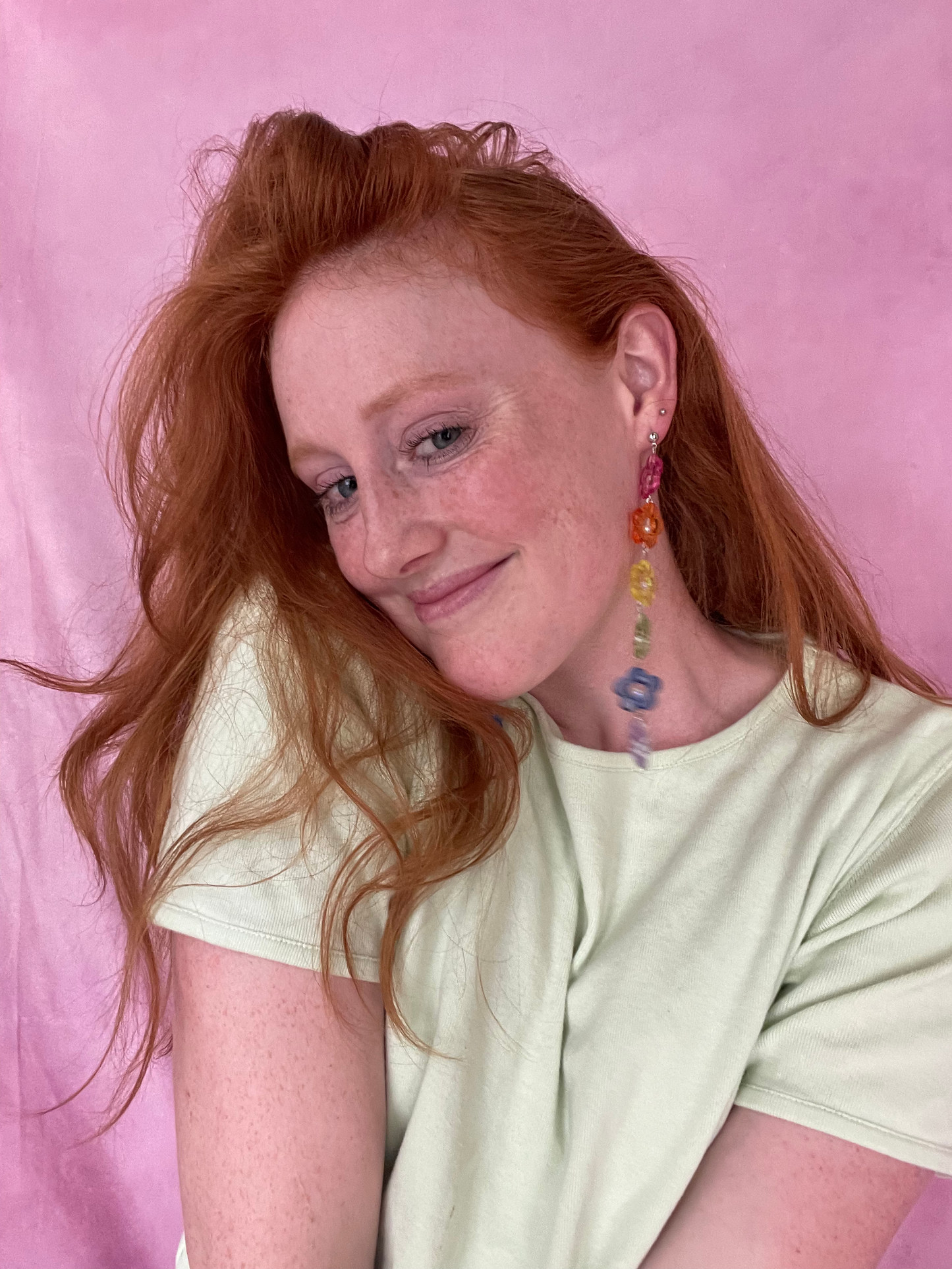 Rainbow Flowers (Large Dangles)