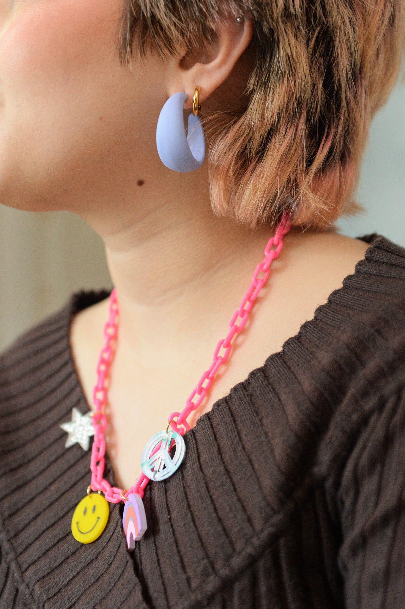 Colorful Matte Hoops