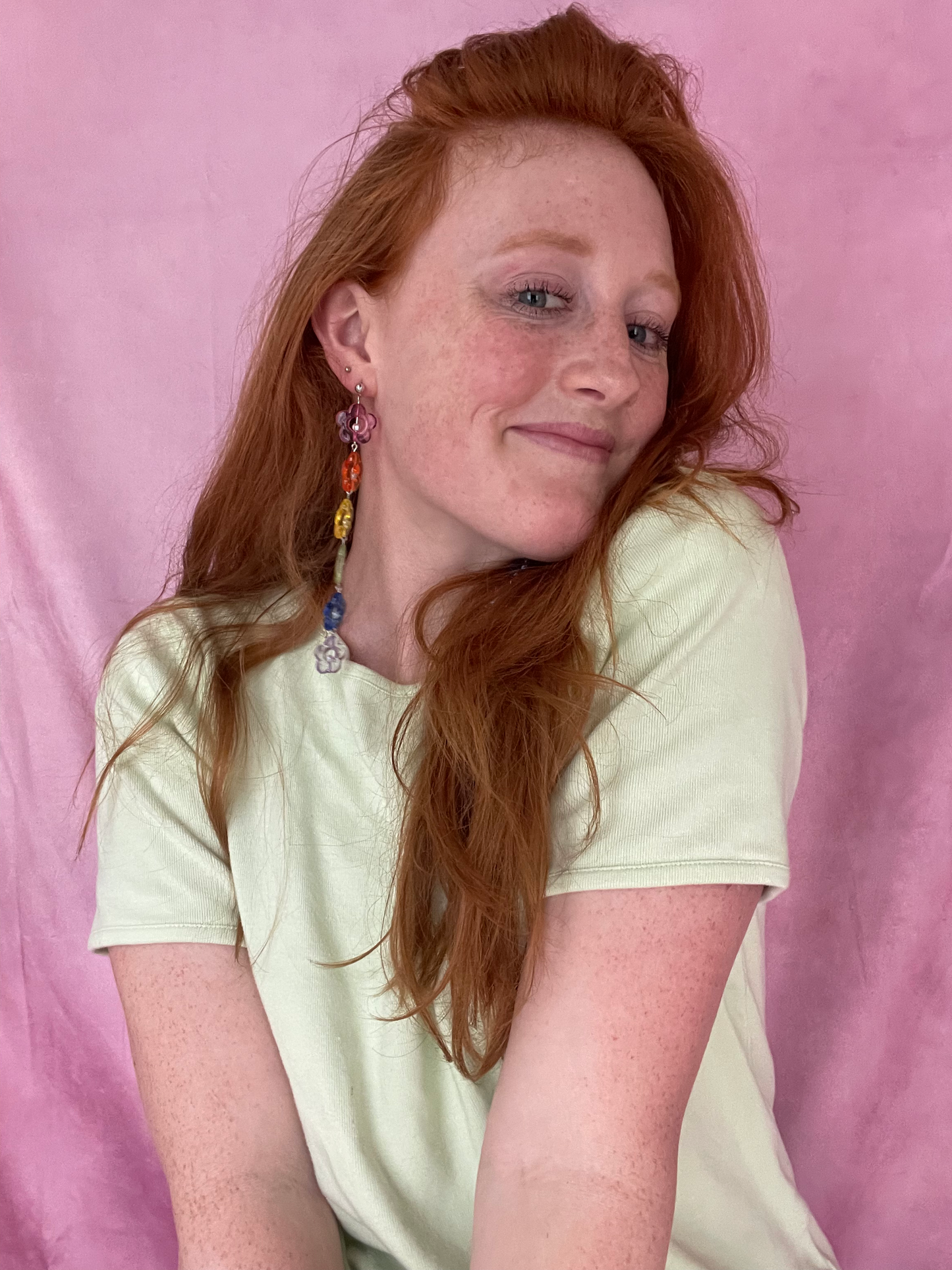 Rainbow Flowers (Large Dangles)