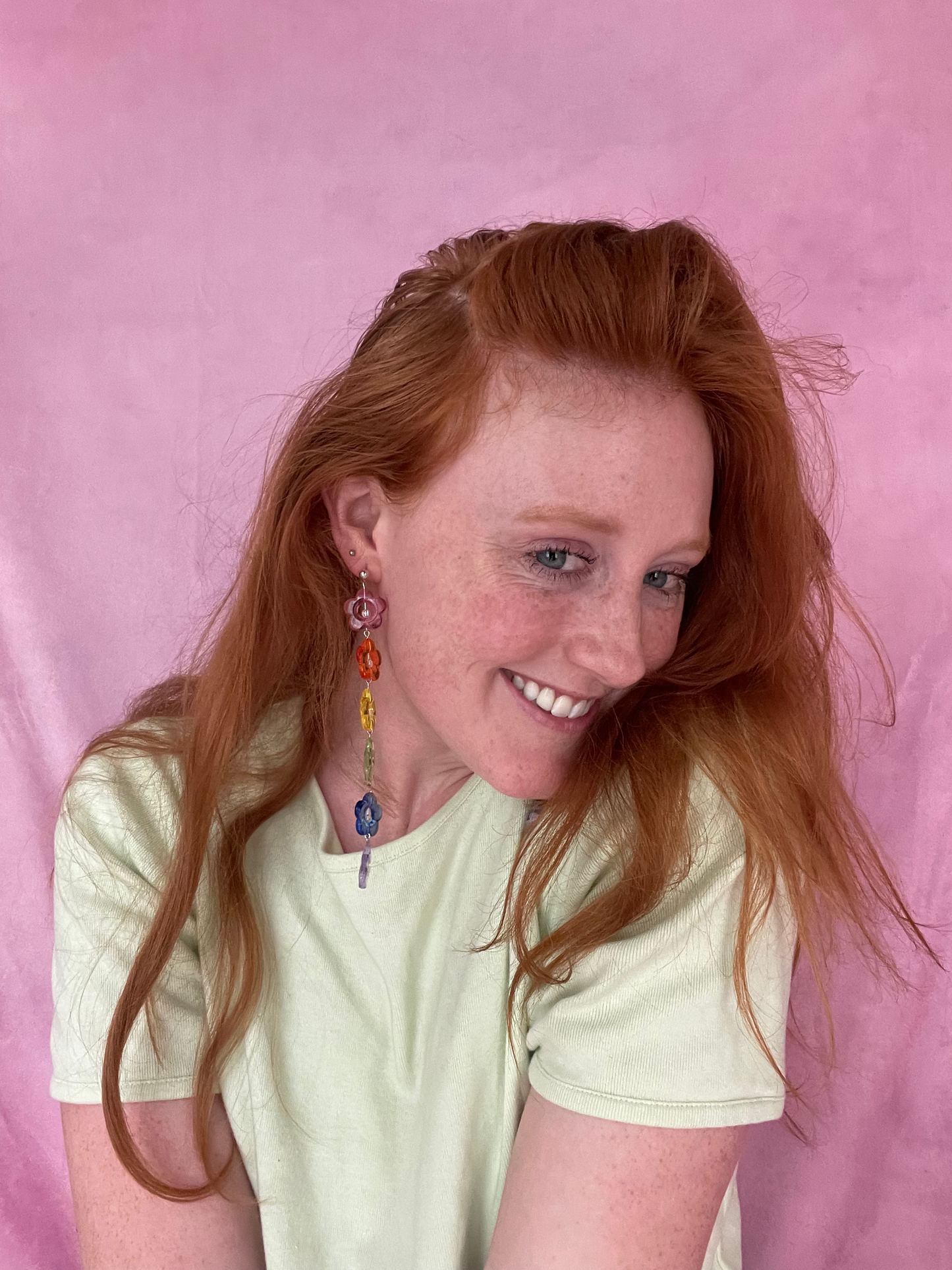 Rainbow Flowers (Large Dangles)