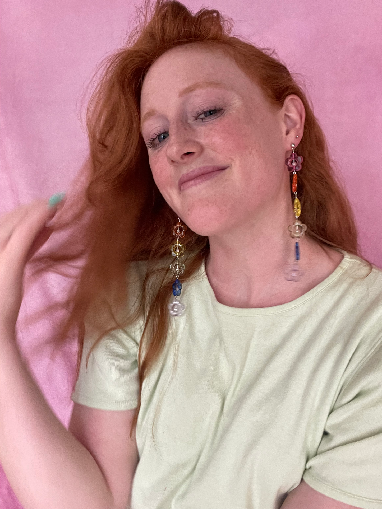 Rainbow Flowers (Large Dangles)