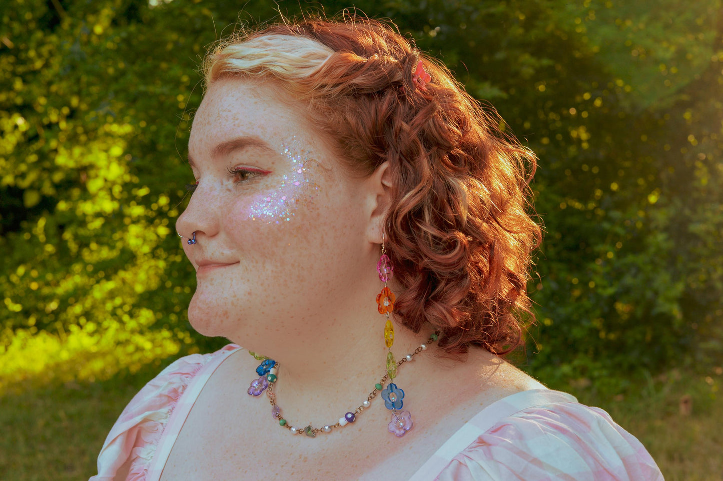 Rainbow Flowers (Large Dangles)