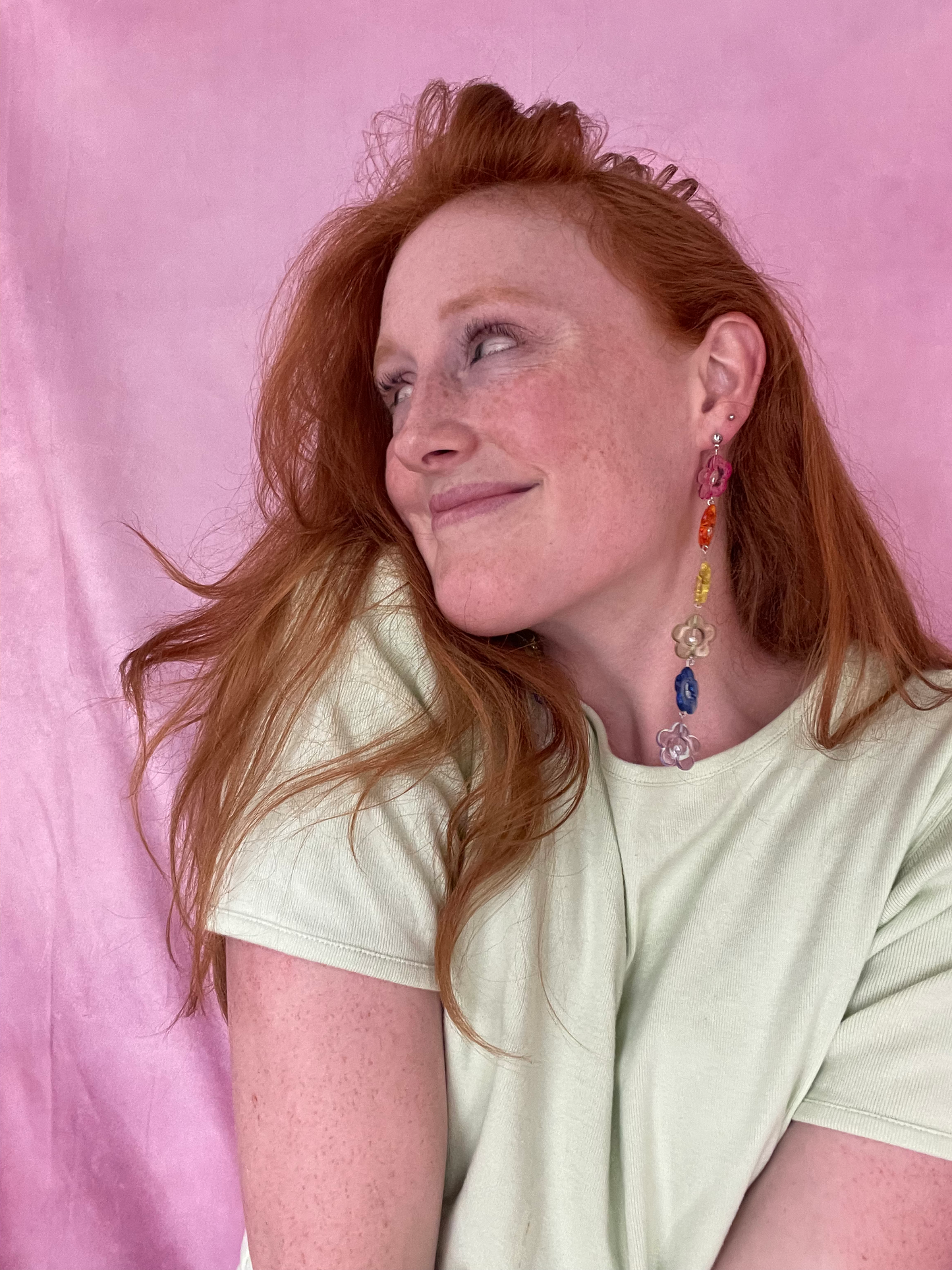 Rainbow Flowers (Large Dangles)