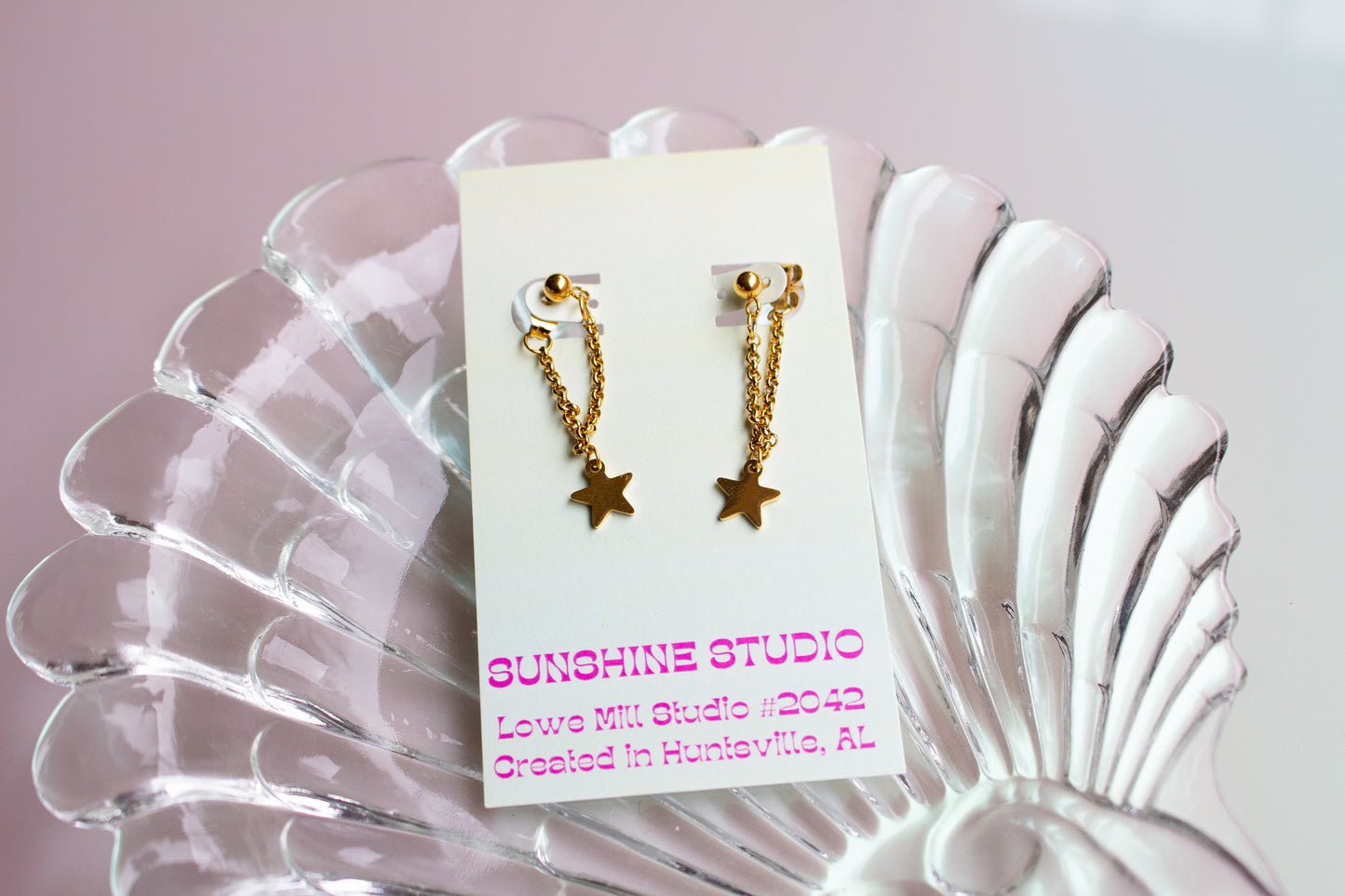 Eyes Full of Stars Titanium Chain Earrings