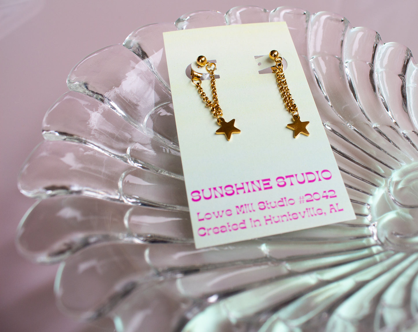 Eyes Full of Stars Titanium Chain Earrings