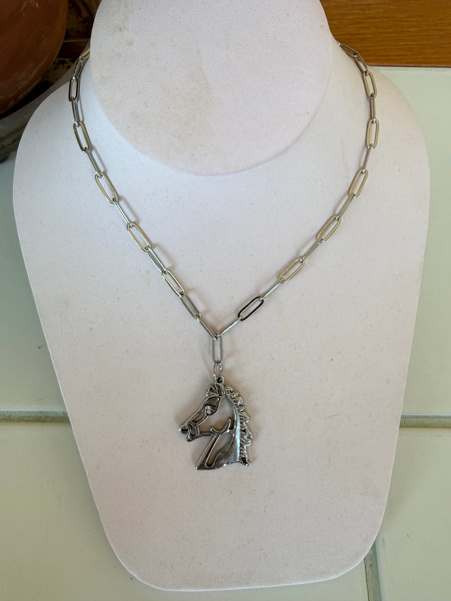 Horse Cutout Charm Necklace