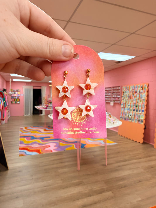 Beaded Star Earrings