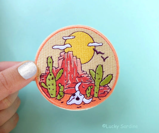 Desert Landscape Embroidered Patch