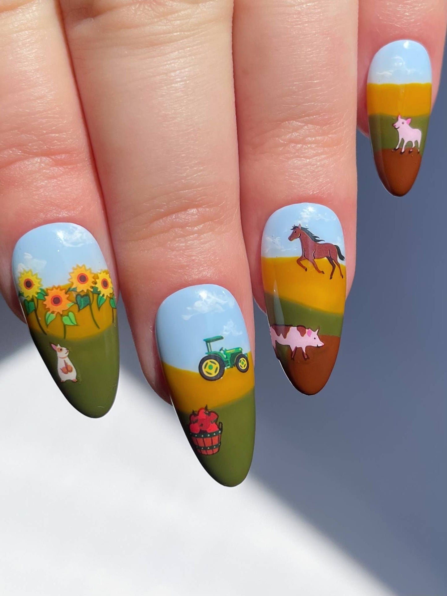 Nail Art Stickers - SUNFLOWER FARM