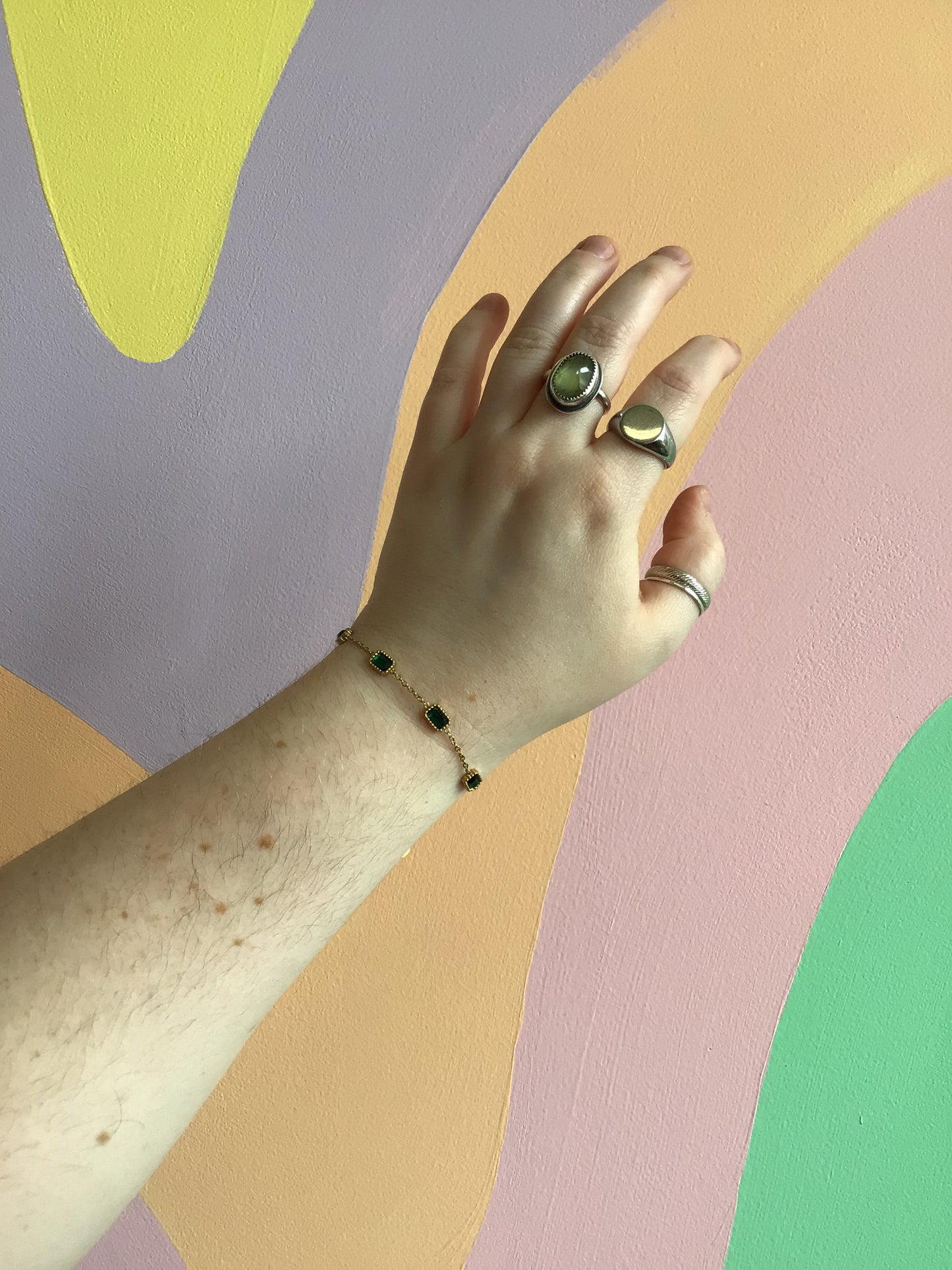 Titanium 5 Gem Bracelet