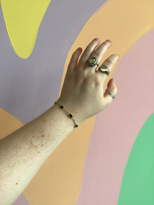 Titanium 5 Gem Bracelet