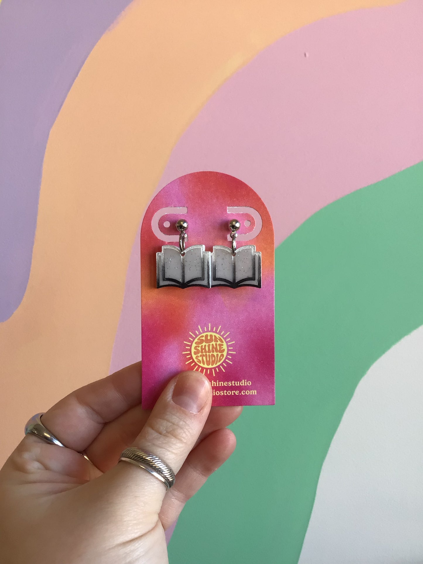 Ombré Book Earrings