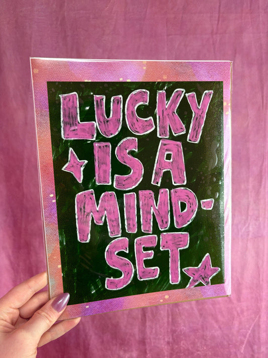 “Lucky is a Mindset” Wall Photo