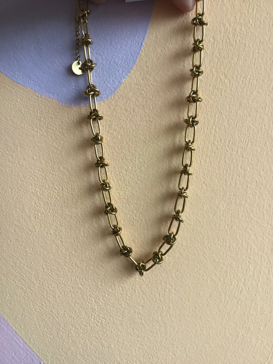 Titanium Knotted Chain Necklace