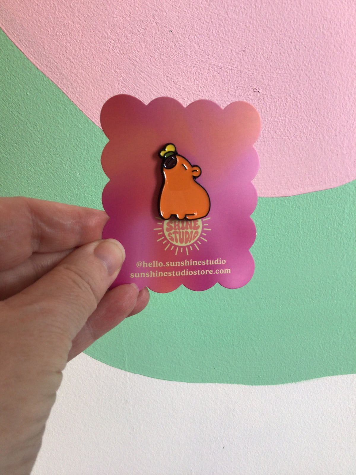 Capybara Enamel Pin