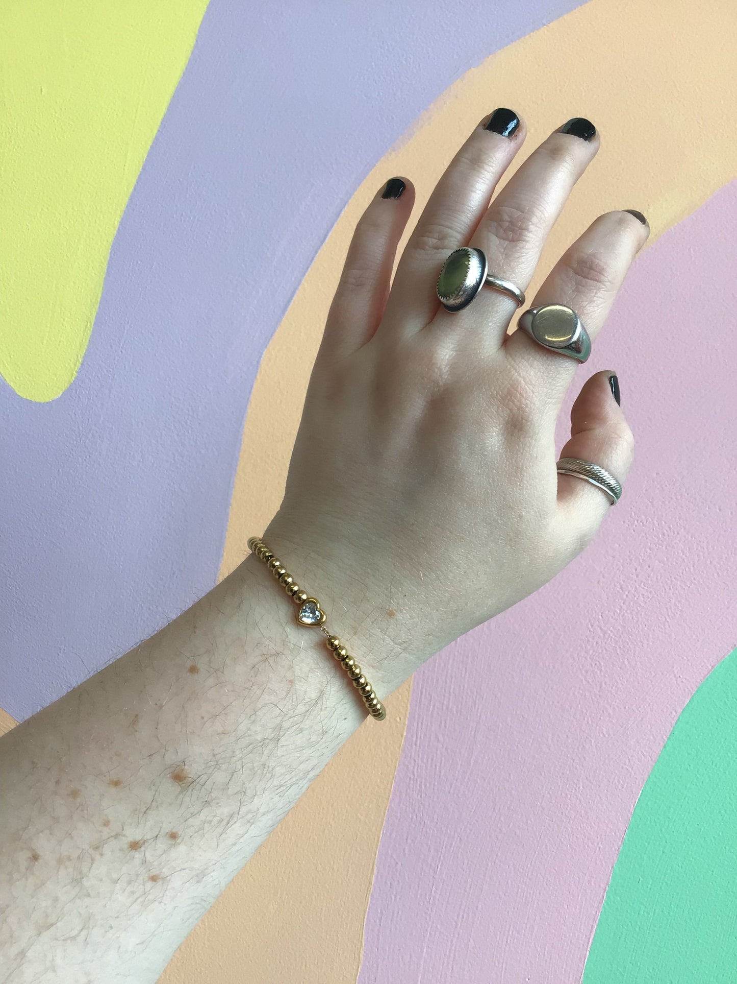 Titanium Beaded Layering Bracelet