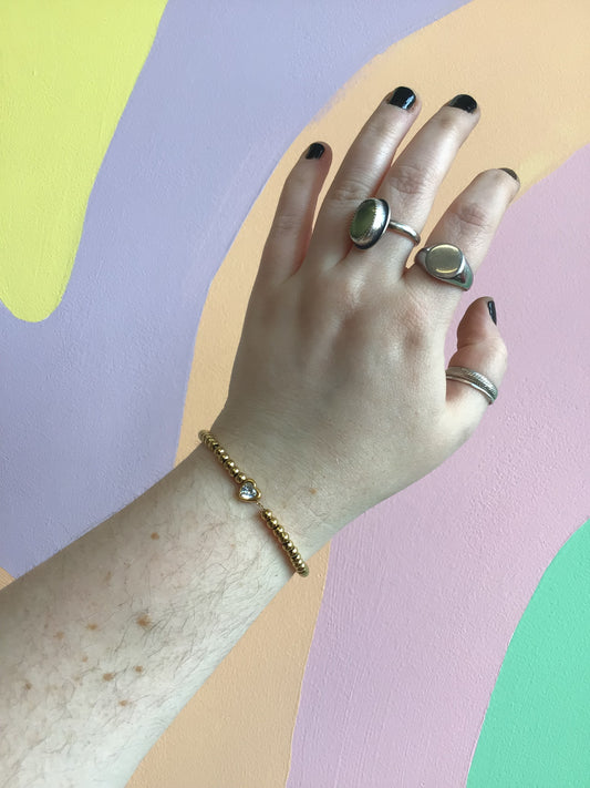 Titanium Beaded Layering Bracelet