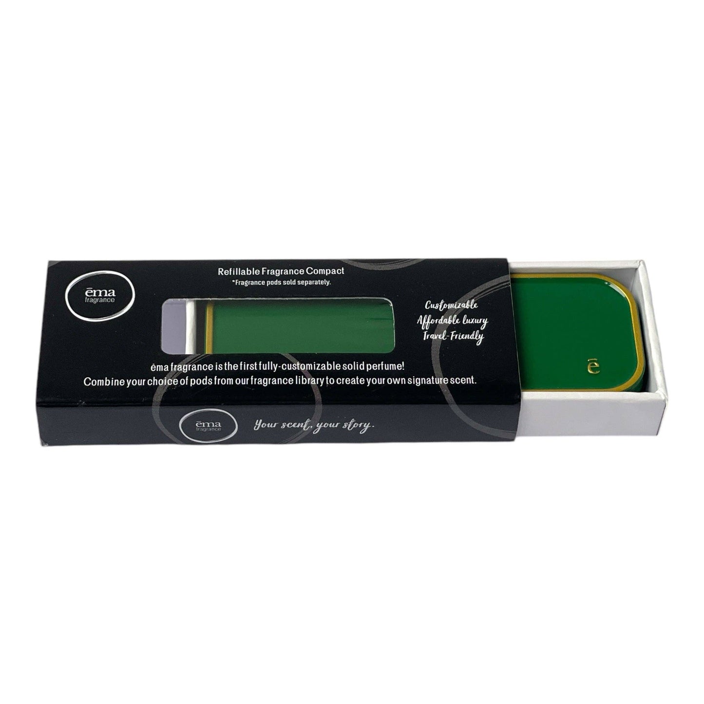 Ibiza Jade Green Refillable Compact - ēma 