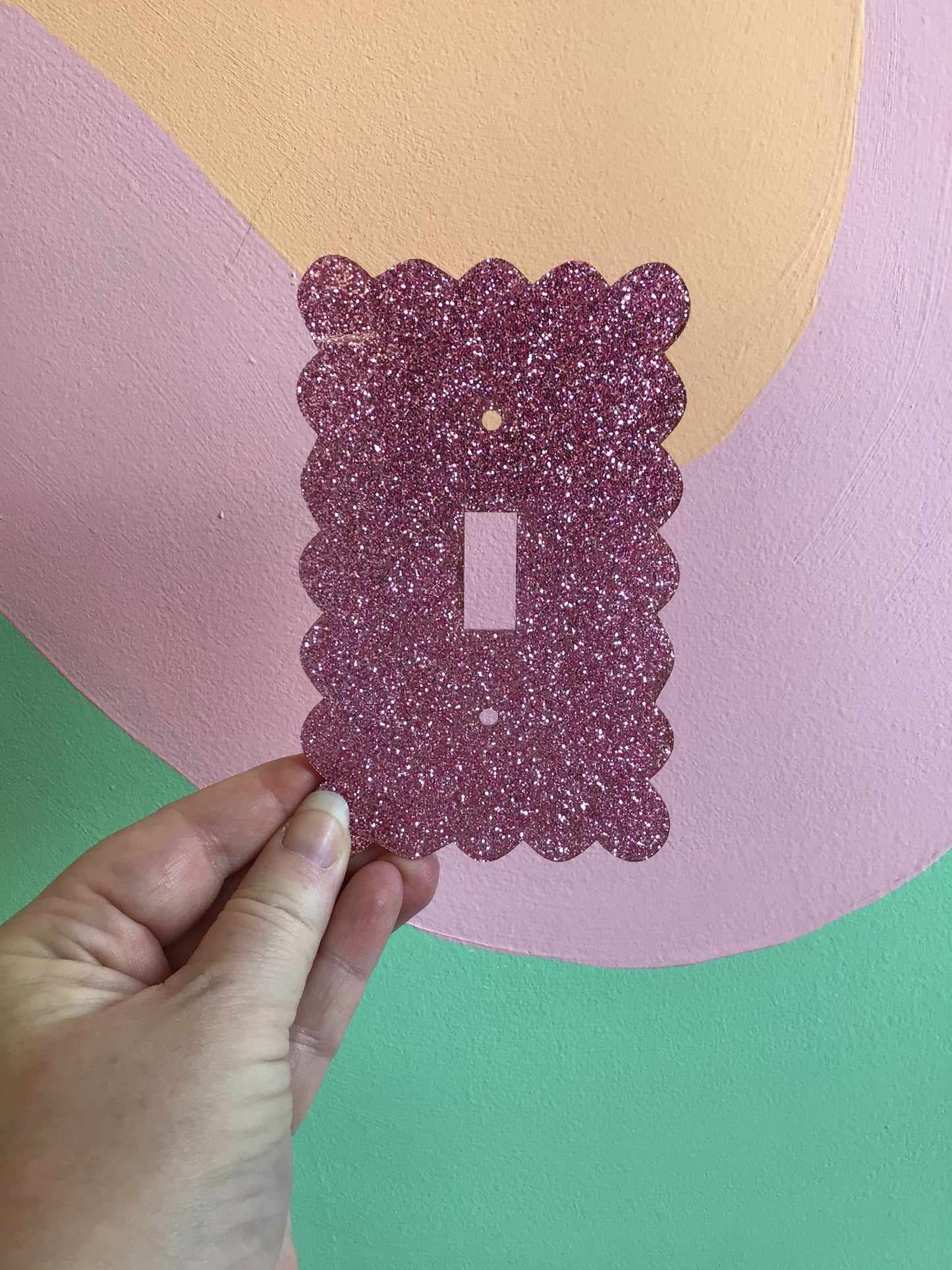 Pink Glitter Outlet Covers