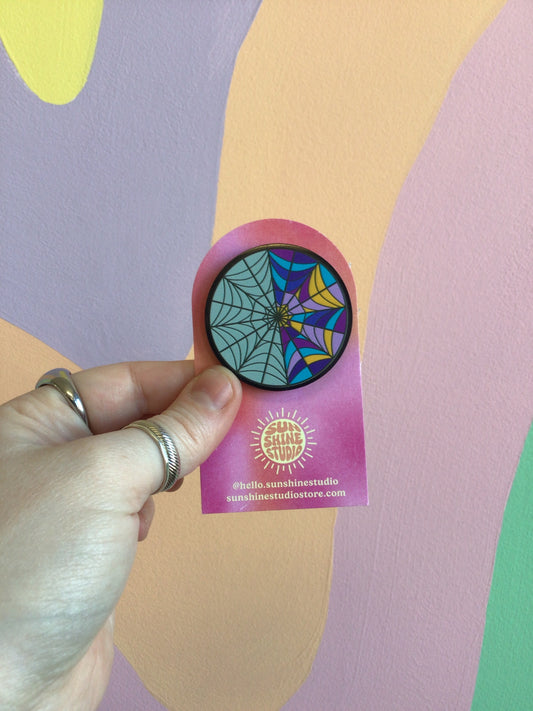 Weaving Webs Pin