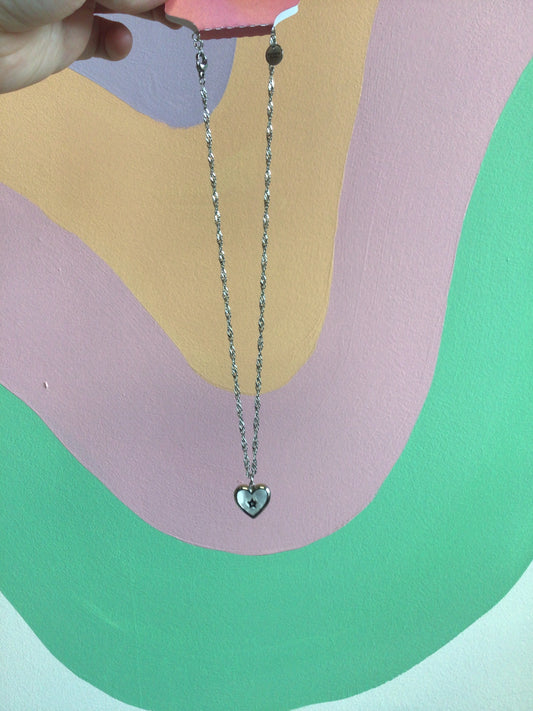 Titanium Mother of Pearl Charm Necklaces