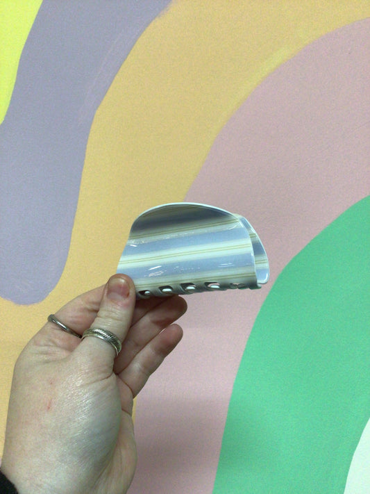 Lilac Stripe Hair Claw