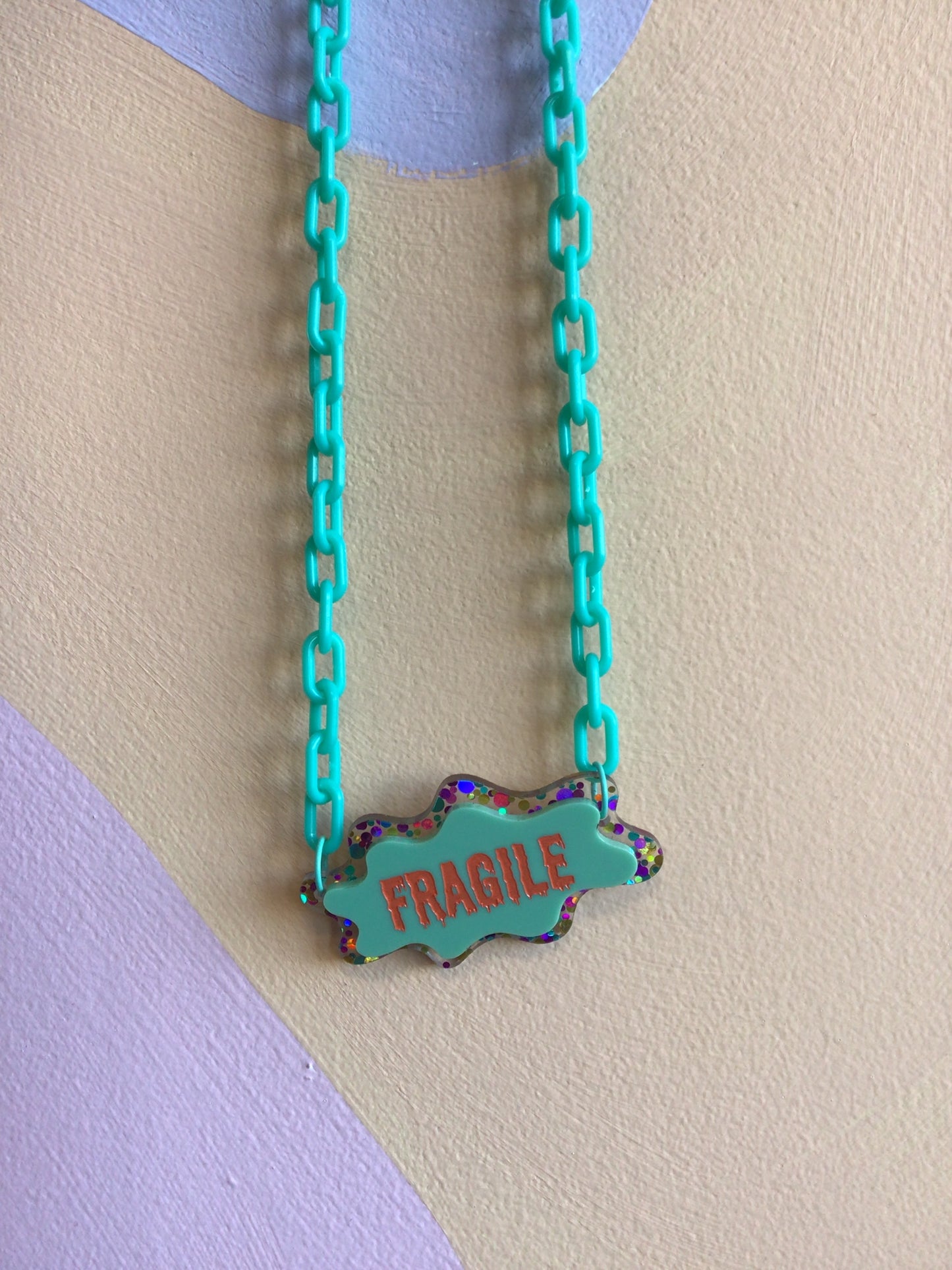 Acrylic Word Colorful Necklace