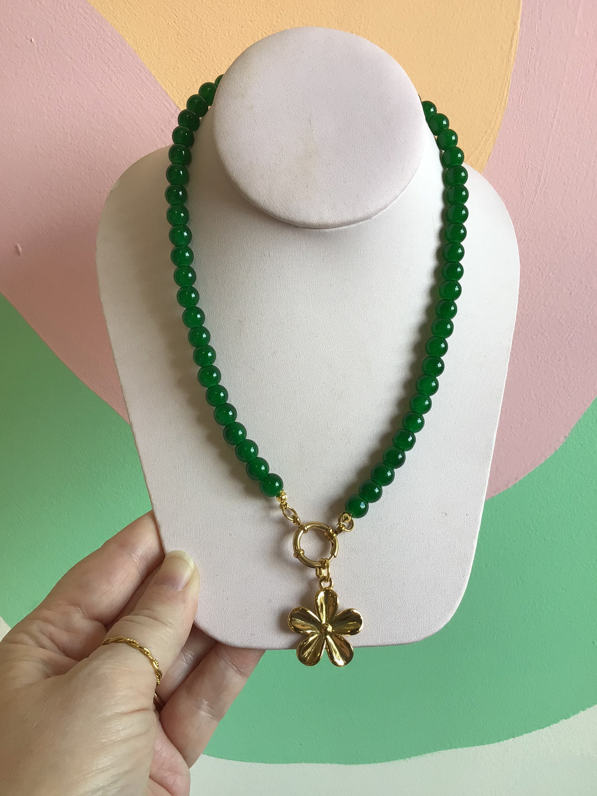Flora Titanium Beaded Necklace