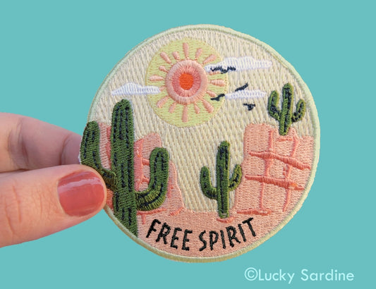 "Free Spirit" Desert Scene Embroidered Patch