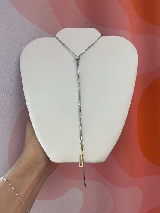 Statement Adjustable Titanium Bolo Necklace