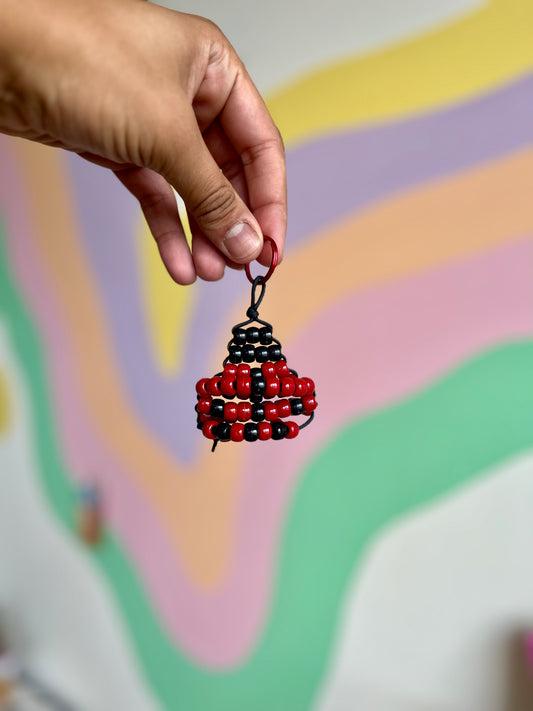 Ladybug Beaded Keychain
