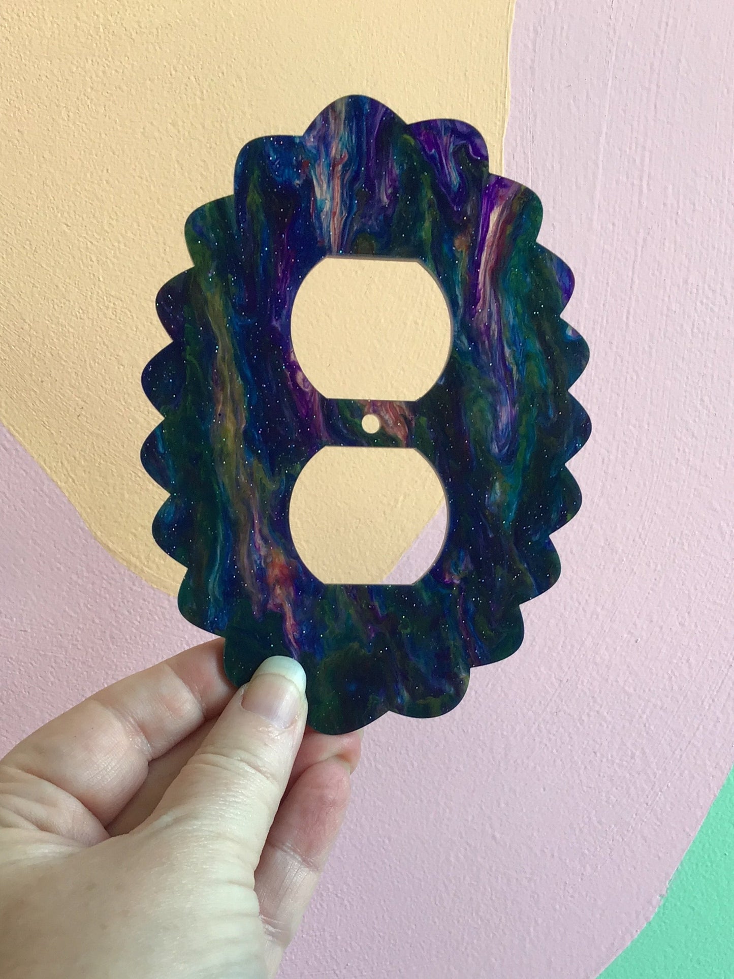 Galaxy Sparkling Paint Outlet Covers