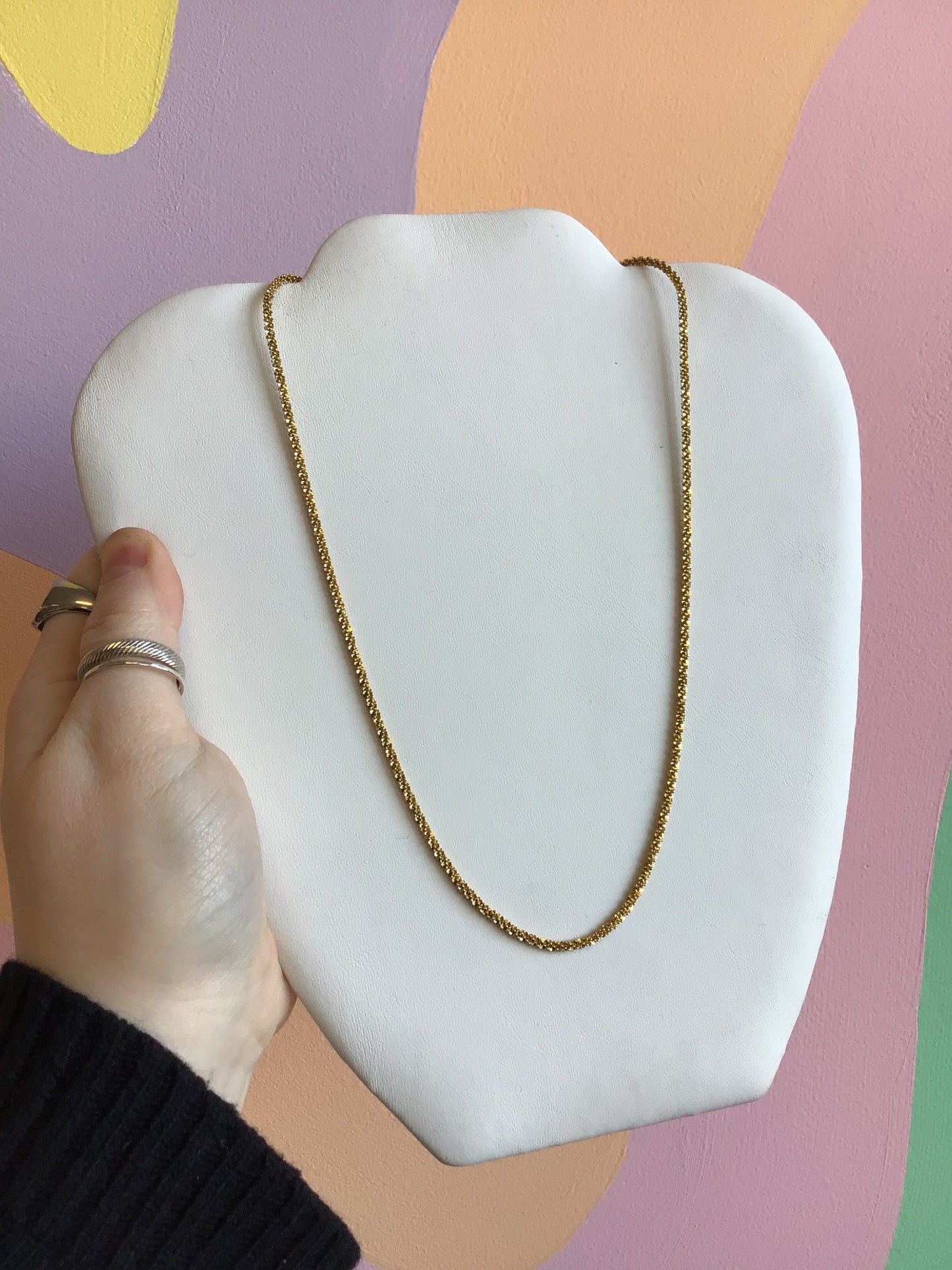 Titanium Delicate Margarita Chain Necklace