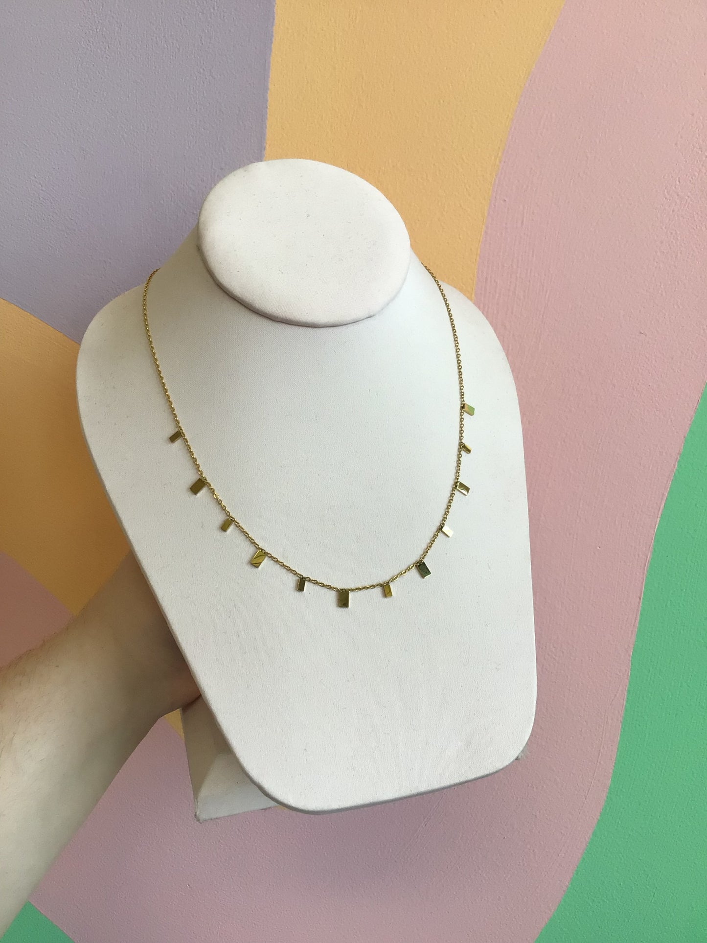 Titanium Layering Shapes Necklace