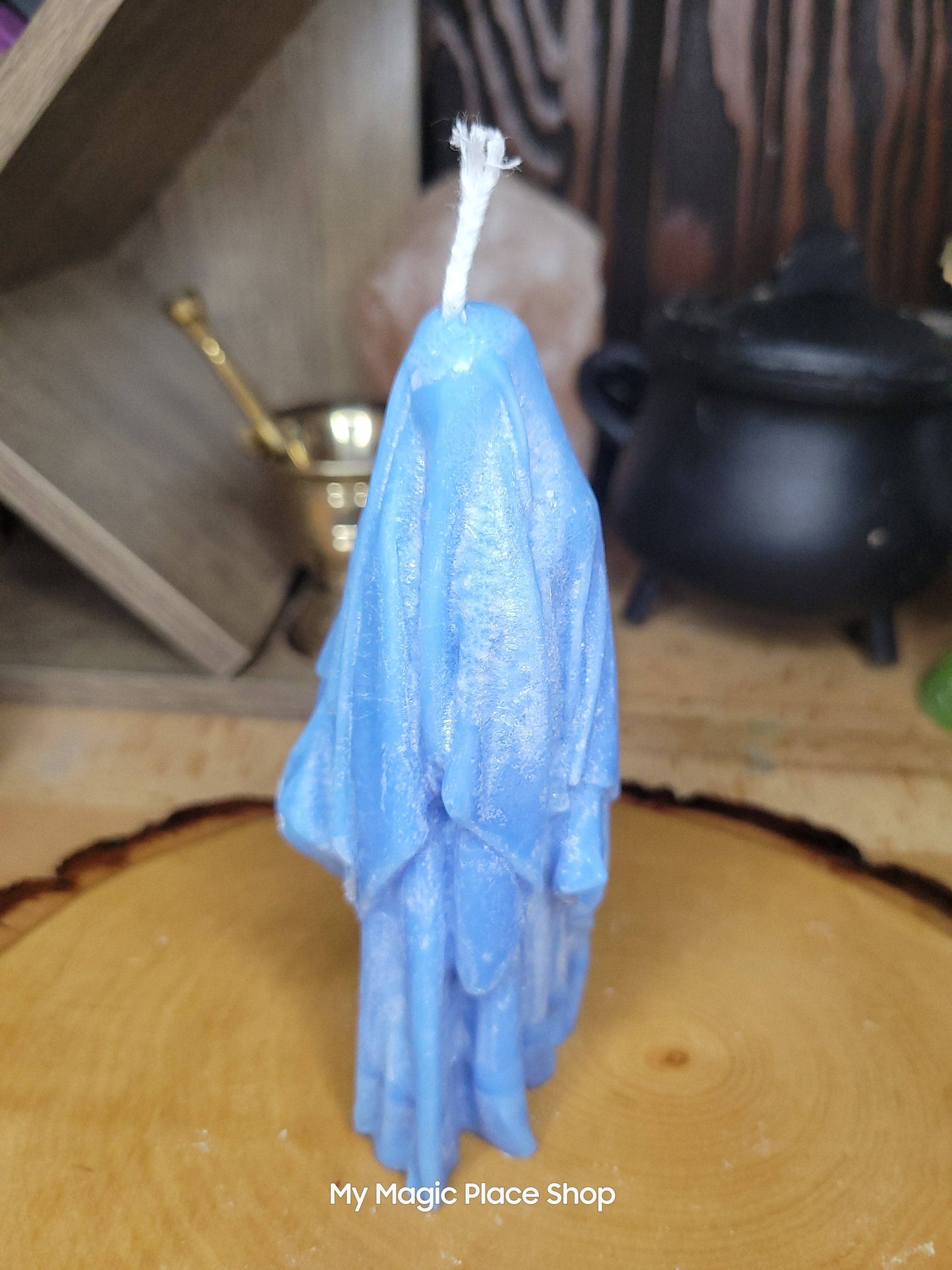 Ghost Handmade Candle , Palm wax Candle , Halloween Candle , white Ghost candle: Red