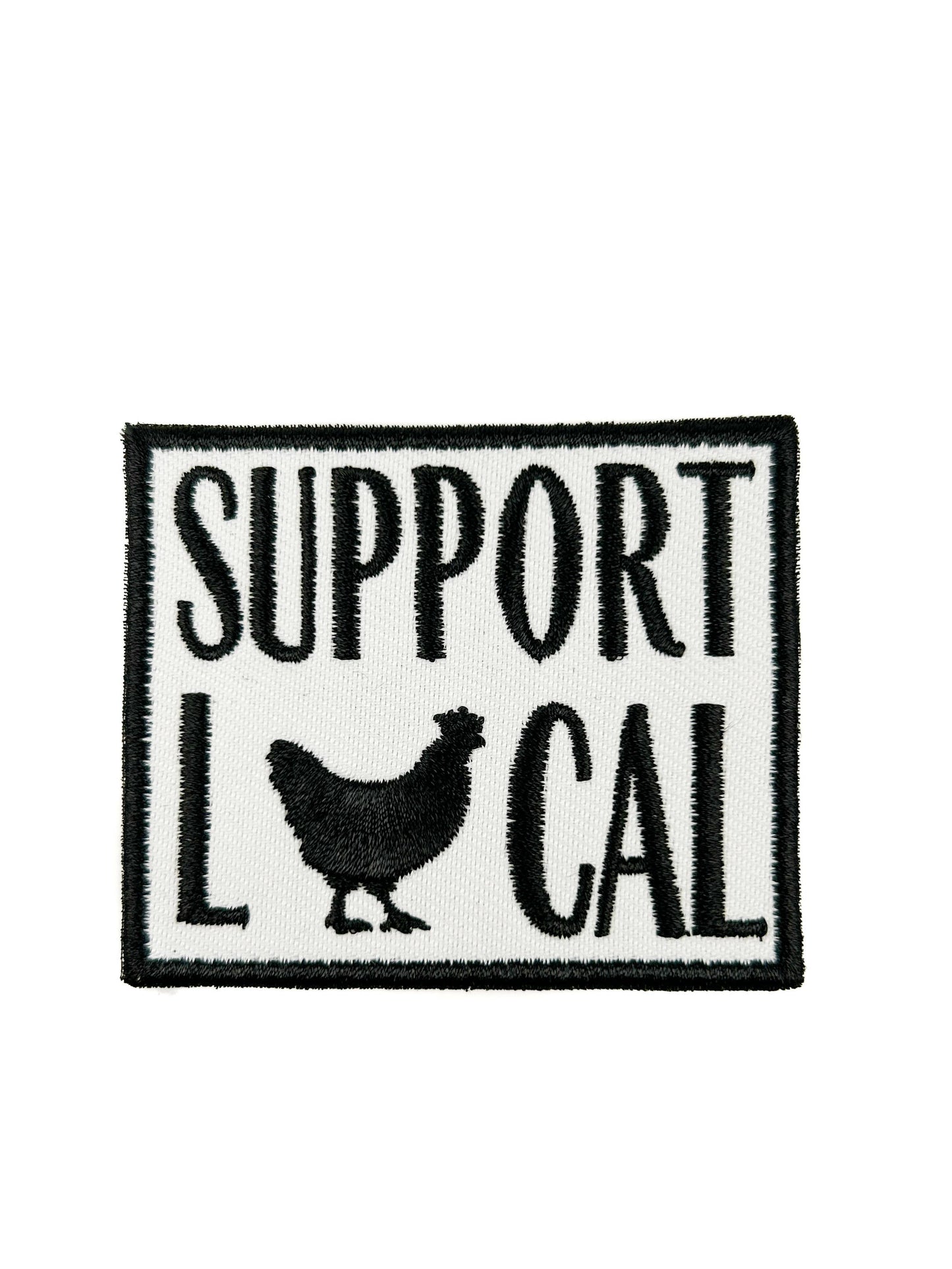 Support Local Embroidered Iron-On Patch Holistic Farm